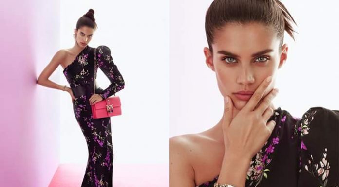 Sara Sampaio w kampanii reklamowej Pinko na sezon jesień-zima 2017/18