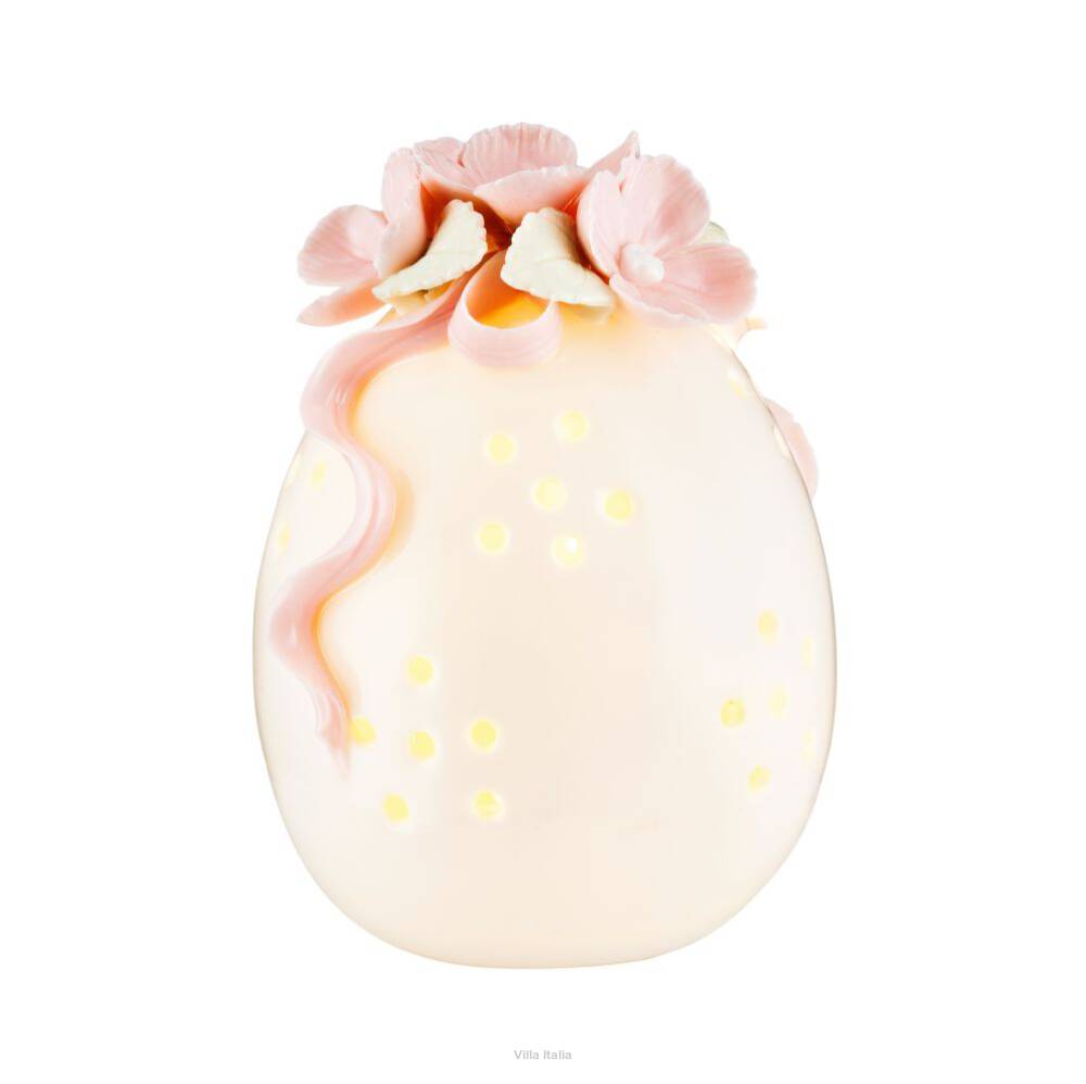 Jajko porcelanowe ażurowe Lampion LED 10 cm LAURA, cena 49zł